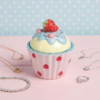 Jars décoratifs en céramique personnalisés avec logo, faits à la main, de haute qualité, mignons, roses, pour desserts, cupcakes et bijoux, vente en gros