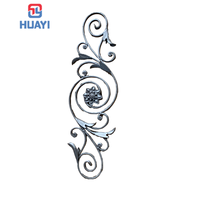 Escultura Floral Decorativa de Lujo Estilo Rústico, Pilares de Hierro Forjado para Barandilla de Escalera, Marca Huayi, Colores Personalizados, 1 Año de Garantía