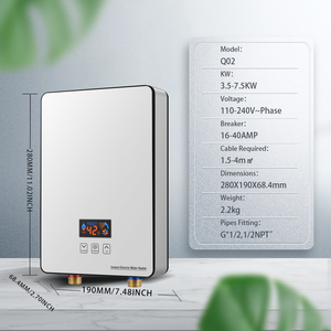 4.5kw 120v टैंलेस इलेक्ट्रिक वाटर हीटर प्लास्टिक हाउसिंग वॉल के साथ फास्ट हीटिंग आउटडोर उपयोग और शॉवर - Product Image 4