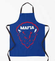Tablier Let's Go Buffalo City bleu, cadeau pour les fans de football américain et de rugby, Philadelphia Go Buffalo Pride, ustensiles de cuisine, motif texte personnalisé