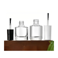 Vente d'usine Bouteilles de vernis à ongles en verre transparent 5ml 6ml 10ml 15ml Capacité vide et rechargeable avec bouchon et brosse