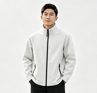 Veste imperméable coupe-vent unisexe en polaire à col roulé avec fermeture éclair pour l'hiver, la randonnée et le camping
