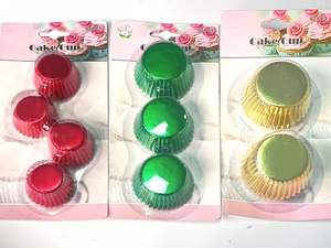 Moules à gâteaux en <span class=keywords><strong>papier</strong></span> aluminium miniatures plats de 2,6*1,7 cm, couleurs rouge, argent, or, vert, outils de décoration de gâteaux, fournitures de pâtisserie - Product Image 6