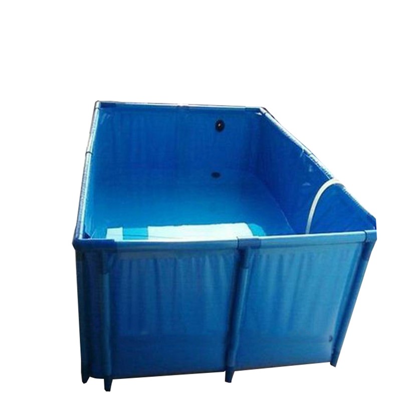 Синий Сверхмощный ПВХ-брезент, складной Biofloc, складной аквариум для рыбного хозяйства 500-5000 л