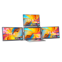 Monitor Portátil de 15.6 Pulgadas para Computadoras Portátiles, Panel LED IPS, 1 Cable para 3 Pantallas, Extensor Multipantalla, Monitor de Pantalla Triple