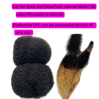 Cheveux Brésiliens Afro Crépus en Gros, 100% Cheveux Humains Vierges pour Extensions de Dreadlocks, Peut Être Décoloré en Blond