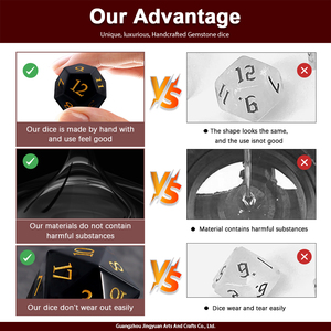 ชุดลูกเต๋าคริสตัลแก้ว K9 สีเทาสำหรับเล่นเกมแบบมืออาชีพ ขายส่ง ลูกเต๋าอัญมณีหลายเหลี่ยมแบบกำหนดเองสำหรับเกม RPG และ D&D - Product Image 4