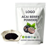 Poudre de fruits d'açaï pure OEM, couleur intense, pour la formulation de boissons et de produits de boulangerie, utilisation dans l'industrie alimentaire, usine source