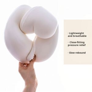 Customized Size U Shape Micro Beads Travel Neck 100% Polyester Memory Foam Airplane Pillow <b>Cars</b> Home Office Hotel - Product Image 3