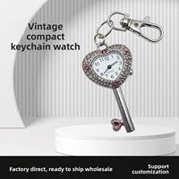 Montre de poche en alliage de quartz en forme de clé, design vintage personnalisé, style simple, petit cadeau idéal, vente en gros OEM/ODM