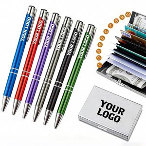 Wholesale Metal Ballpoint Custom Business <b>Gift</b> School Office Promotional Aluminum Alloy Ball <b>Pens</b> With Logo - Product Image 1
