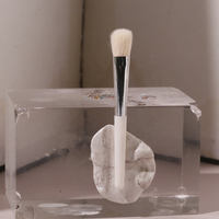 Ensemble de pinceaux de maquillage complet portable de 6 pièces avec miroir pour femmes, mini pinceaux de voyage, cosmétiques utilisés avec du fond de teint