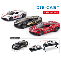 Coche de Juguete de Metal a Escala 1:32, Modelo de Coche de Carreras de Aleación, Simulación de Coche de Carreras, Puerta Abatible, Regalo Promocional para Niños