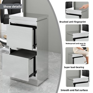 Gabinete de Almacenamiento de Acero Inoxidable para Salón de Belleza, con Cajones, Diseño Simple para Peluquería, en Oferta - Product Image 2