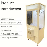 Machine à griffes personnalisée blanche pour peluches, distributeur de jouets vidéo à monnayeur pour enfants, type Gachapon