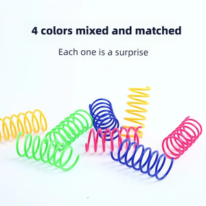 Juguetes para Gatos en Espiral de Colores, Estilo Simple de Plástico para Pasar el Tiempo, Interactivos, Duraderos, Resistentes, de Alta Calidad - Product Image 5