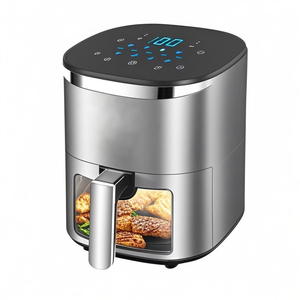 Freidora de aire eléctrica moderna pantalla táctil Manual Ventana de cocina Visual hogar parrilla al aire libre hornear plástico hecho Digital - Product Image 5