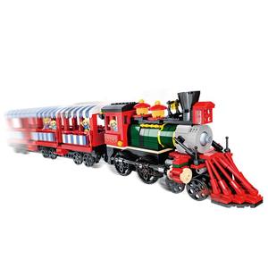 COGO 820 Piezas Tren Rojo Creativo, Bloques de Construcción DIY, Ladrillos Educativos para Niños, Juego de Bloques de Construcción - Product Image 2