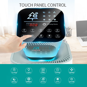 เครื่องฟอกอากาศอัจฉริยะ Smart Wifi สำหรับบ้านและสำนักงาน พร้อมแผ่นกรอง H13 True Hepa และคาร์บอน กำจัดฝุ่นละออง ขนสัตว์ กลิ่นควัน สำหรับห้องนอน - Product Image 3