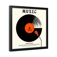 Cadre de présentation mural pour disques vinyles en bois noir, boîte à ombre pour albums LP, cadre de collection, décoration de studio musical