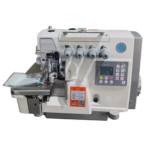 QK-G912D-4 Stepping motor four thread automatic industrial overlock sewing machine with automatic trimmer