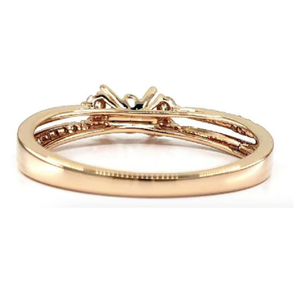 Hong Hong Wholesale - Bagues de fiançailles et de mariage classiques faites à la main en or rose massif 18 carats avec diamants naturels de luxe pour femmes, pour les fêtes - Product Image 3
