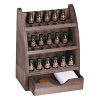 Organisateur de bijoux en bois massif de grande capacité - Boîtes de rangement en bois carrées classiques et présentoir pour bijoux