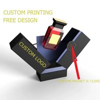 Caja de Regalo de Cartón de Doble Puerta, Impermeable, de Lujo, Personalizada, con Forro de Esponja, para Joyería, Perfumes, Relojes y Gafas de Alta Gama