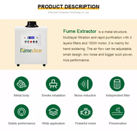 Mini extracteur de fumée de soudage en métal à souder électronique CNC avec écran LCD et télécommande