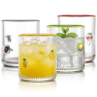 Verres à cocktail créatifs peints à la main, motifs DIY, verres à jus sans pied pour fêtes et festivals