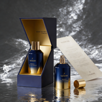 Flacon de parfum de luxe avec boîte vide 30ml 50ml 100ml, flacon de parfum en verre avec bouchon personnalisé, étiquette métallique, flacon de parfum élégant