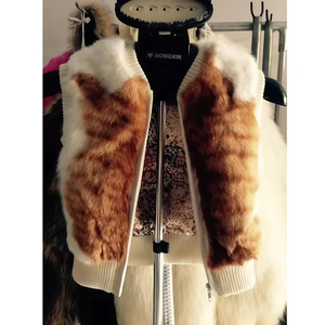 Ropa de moda para niños <span class=keywords><strong>Abrigos</strong></span> de piel real Chaleco de piel para niños - Product Image 2