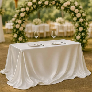 Custom Size Satin <strong>Tablecloth</strong> Table Cover <strong>Rectangle</strong> Bright Silk Smooth Fabric Decoration Wedding Events Party Wedding <strong>Tablecloth</strong> - Product Image 5