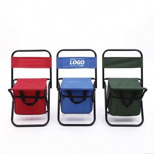 Custom <b>Portable</b> Heavy Duty Backpack Cooler Chair - 400 Lbs Max Load, Lightweight Folding <b>Stool</b> for Camping, Fishing - Product Image 1