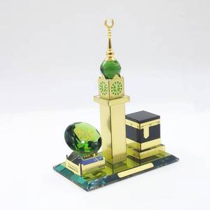 Reloj de minarete islámico de cristal de alta calidad con diseño de la Kaaba, decoración de Ramadán, recuerdo, funciona con pilas, para uso en interiores. - Product Image 1