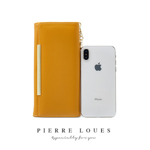 กระเป๋าสตางค์แบบพับสองตอนสำหรับผู้หญิง Pierre Loues สีพื้น ความจุเยอะ ใส่บัตรได้เยอะ ใช้ได้ทุกวัน - Product Image 4