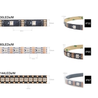 DC5V WS2813 (mise à jour WS2812B) bande Led adressable individuellement 5050 rvb double signal pixels intelligents bande lumineuse 30/60/144 leds/m