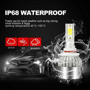 หลอดไฟหน้า LED กำลังสูง 36W 8000LM 6000K HB3 HB4 880 H11 H7 H13 9005 9006 ชิป C6 - Product Image 4