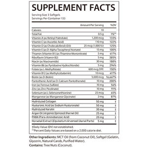 Complément alimentaire naturel et biologique pour la croissance des cheveux, des ongles et de la peau, à base de biotine, en gélules souples (400 unités), marque privée, pour femmes. - Product Image 6