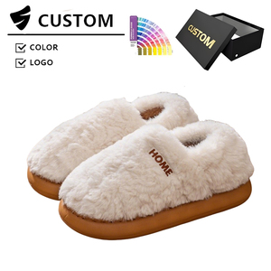 Pantofole <span class=keywords><strong>da</strong></span> <span class=keywords><strong>Donna</strong></span> in Finta Pelliccia Ultra Morbida di Alta Qualità, Comode con Suola Spessa in EVA, Scarpe Invernali <span class=keywords><strong>da</strong></span> Casa - Product Image 1
