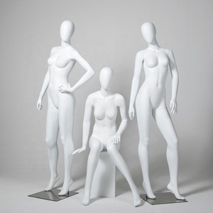 Venta al por mayor de alta gama señora tienda maniquí blanco mate vestido de novia maniquíes cuerpo para exhibición de ropa de cuerpo completo - Product Image 3