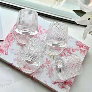 Juego de Vasos de Vidrio, 4 Piezas, Patrón en Relieve Mixto, Vasos Giratorios, Juego de Regalo para Whisky, Agua y Uso Diario, Juego de Regalo de Lujo - Product Image 5