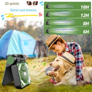 พัดลม USB ชาร์จพลังงานแสงอาทิตย์4ลมแบบพกพาประหยัดพลังงานติดตั้งมือถือพับเก็บได้สำหรับตกปลากลางแจ้งฤดูร้อน - Product Image 3