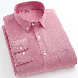 <span class=keywords><strong>Chemise</strong></span> de bureau décontractée et formelle à manches longues et col en V pour <span class=keywords><strong>homme</strong></span>, en coton tissé respirant, infroissable, collection automne, OEM/ODM QingLai - Product Image 1