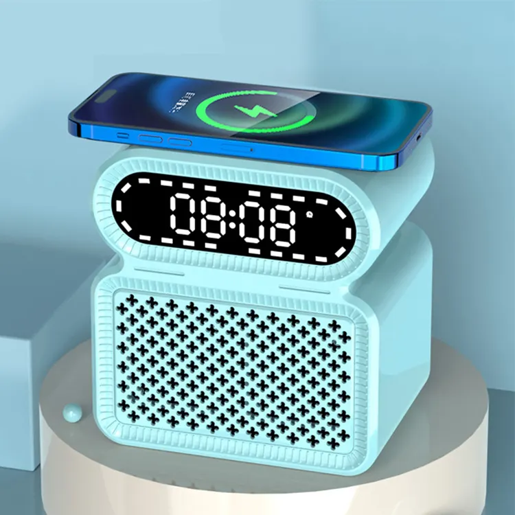 Nuevo 10W carga inalámbrica FM Radio Digital clásico despertador inalámbrico Corán altavoz