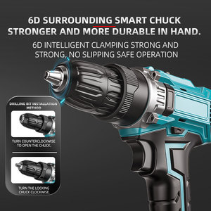 สว่านไฟฟ้า 21V แบตเตอรี่ลิเธียม ขนาดเจาะสูงสุด 16 มม. แรงบิด 25 ระดับ พร้อมอุปกรณ์เสริม 24 ชิ้น สำหรับใช้ในบ้านและโรงงาน - Product Image 3