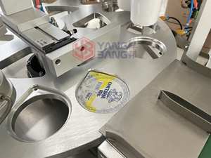 YB-FBJ1自動スクイーズカリッポチューブ充填シール機、ソルベ紙管アイスクリームカップ包装、ホイル蓋シール付き - Product Image 6