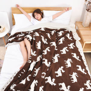 Gran oferta, manta de Sherpa Jacquard de doble cara, manta supersuave para sofá - Product Image 4