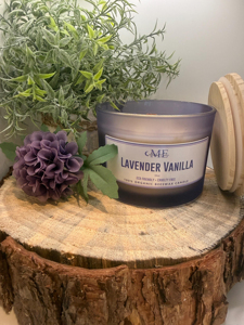 LANJO Customizable Handmade Dried Flower Scented Soy Wax <b>Candle</b>-round Shape Glass Jar Eco-Friendly Non-Toxic - Product Image 4