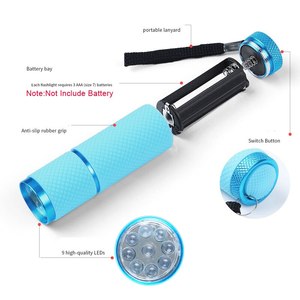 Mini 9 pièces lampe de poche LED sèche-ongles lampe à lumière UV pour Gel vernis manucure Nail Art outils à <span class=keywords><strong>main</strong></span> séchage rapide <span class=keywords><strong>Machine</strong></span> Portable - Product Image 5